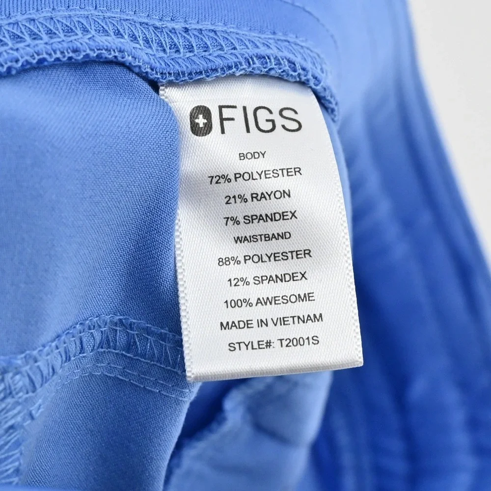 FIGS Mens Axim Technical Collection Scrub Pants Size L Short Blue‎ Cargo T2001S